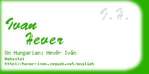 ivan hever business card