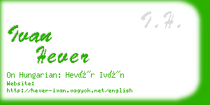 ivan hever business card